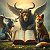 Poetry: In the hush of dawn’s eternal meadow, three beasts convene beneath a haloed moon, their...
